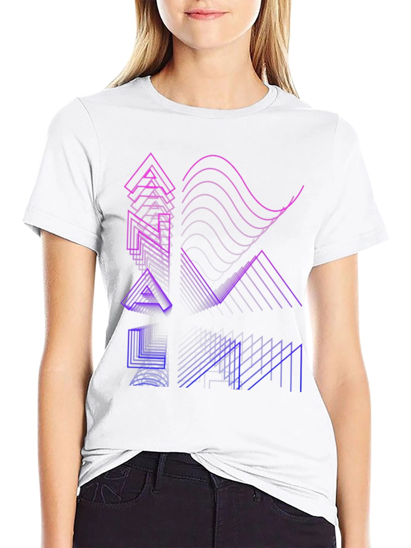Abstract Graphic Tee - Modern Black T-Shirt