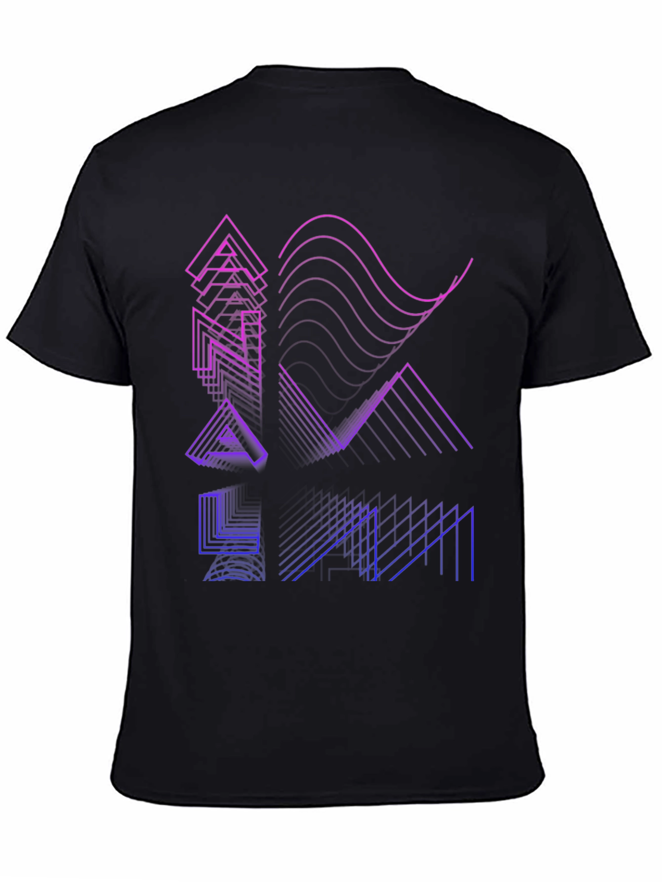 Abstract Graphic Tee - Modern Black T-Shirt