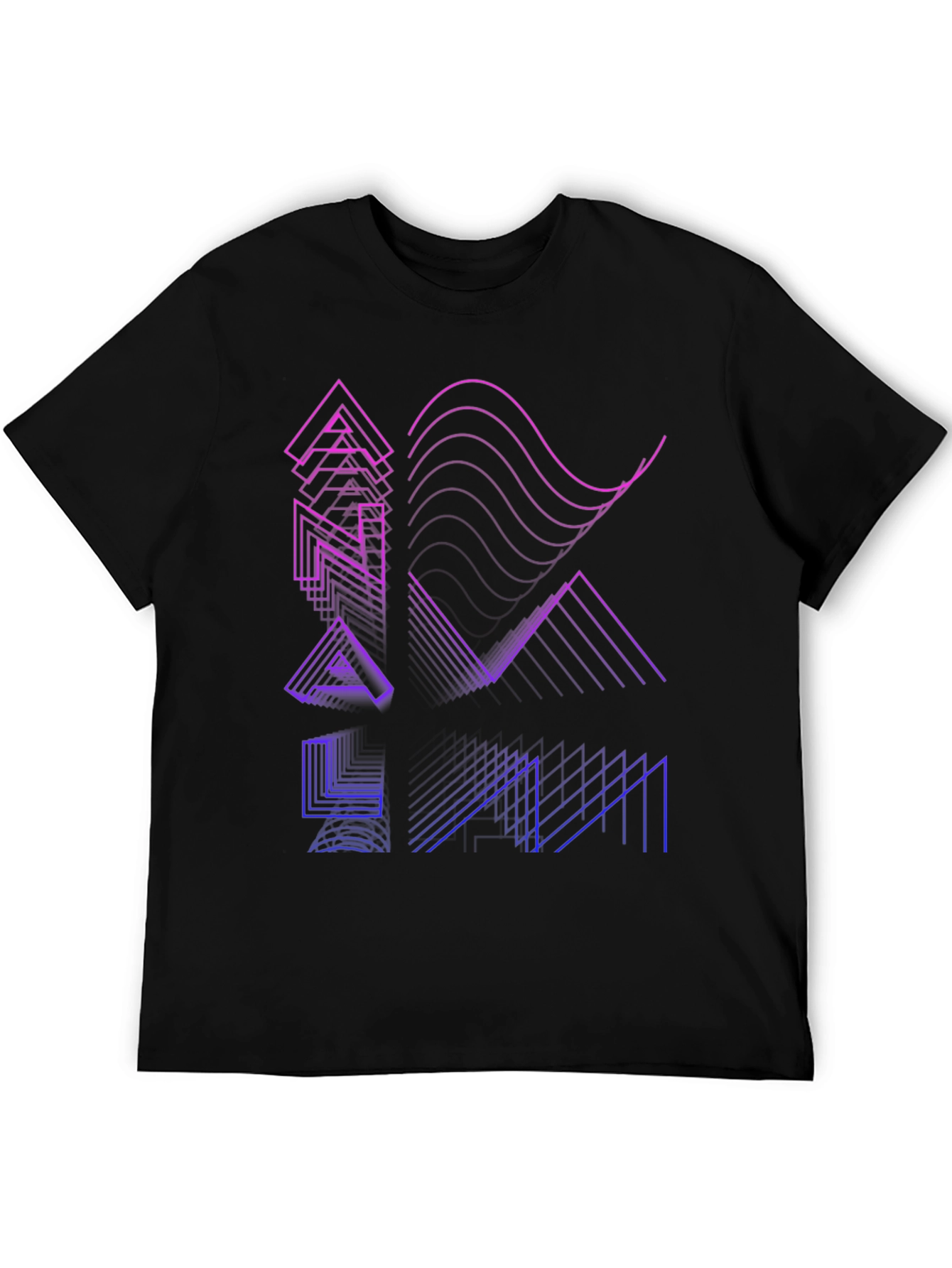 Abstract Graphic Tee - Modern Black T-Shirt
