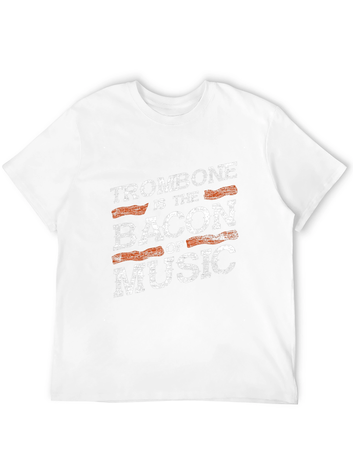 Trombone Bacon of Music Black Graphic Tee