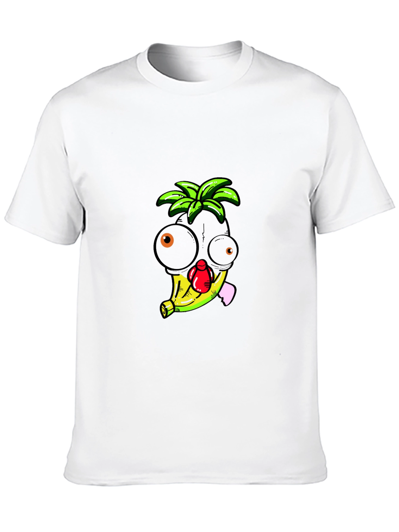 Funky Banana Head Graphic T-Shirt - Black