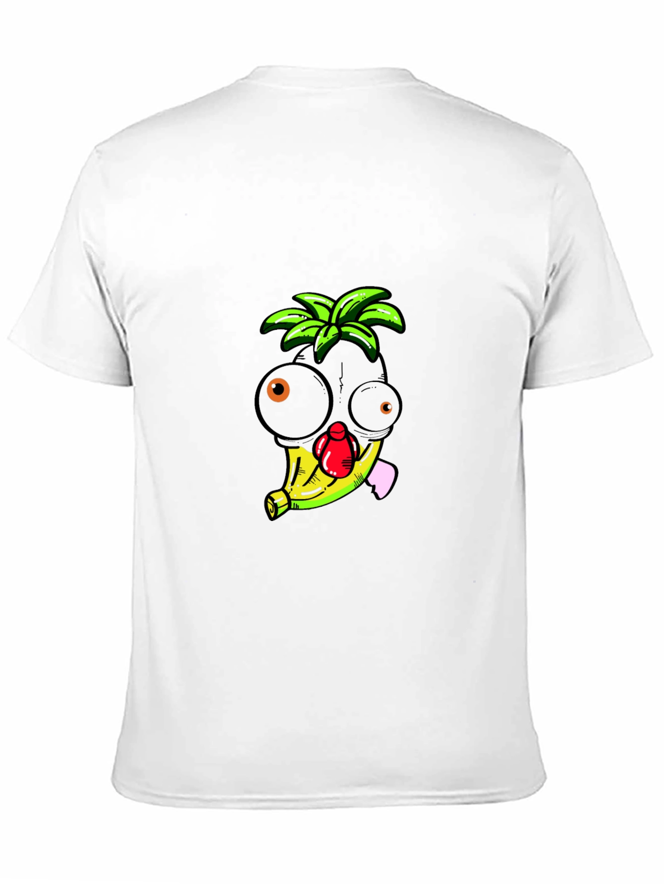 Funky Banana Head Graphic T-Shirt - Black