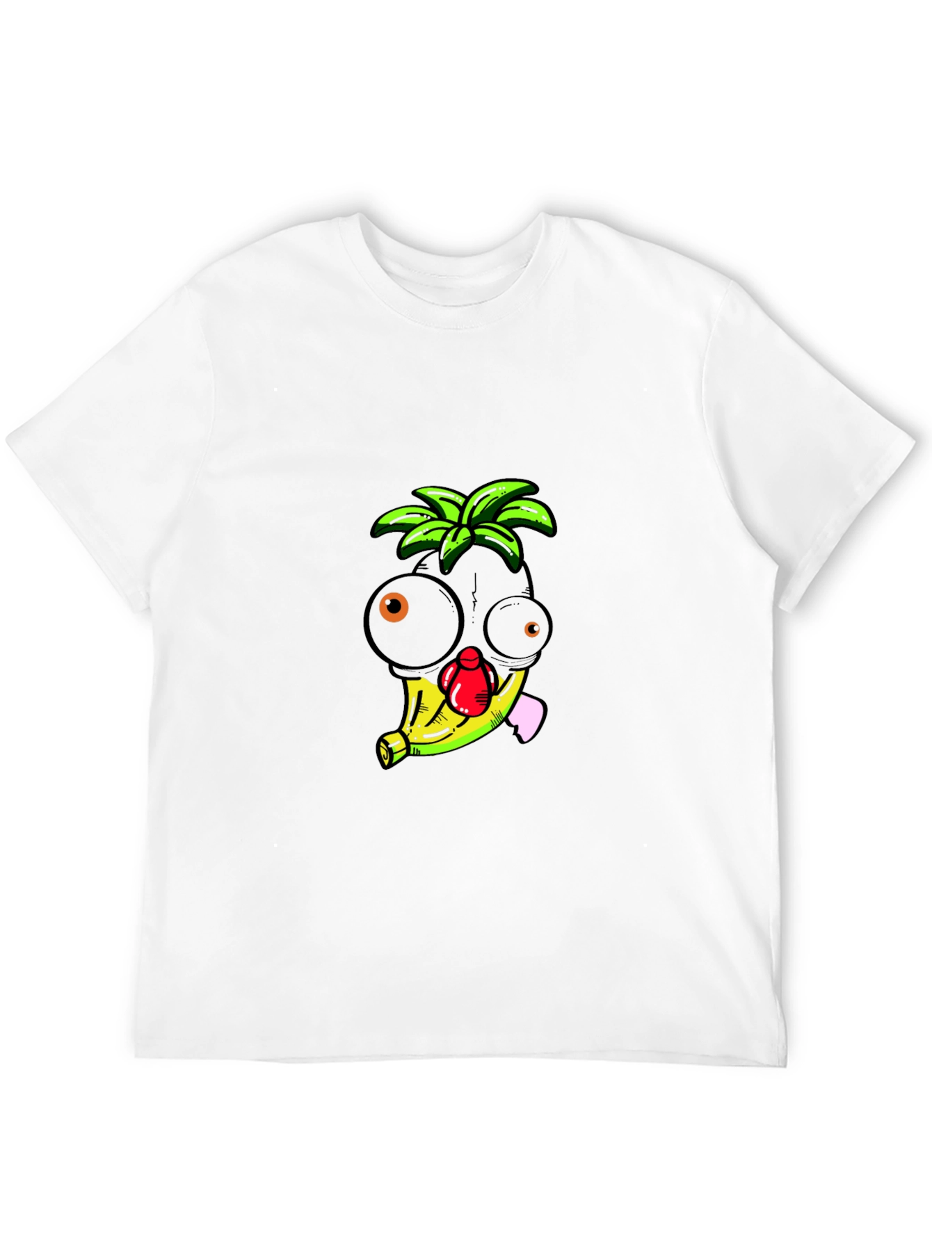 Funky Banana Head Graphic T-Shirt - Black