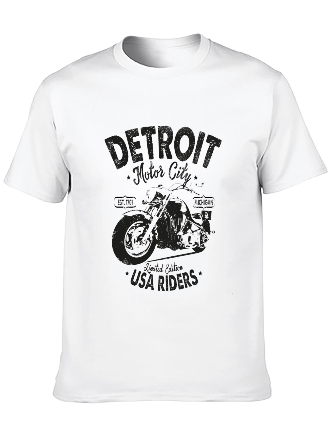 Detroit Motor City USA Riders Graphic T-Shirt