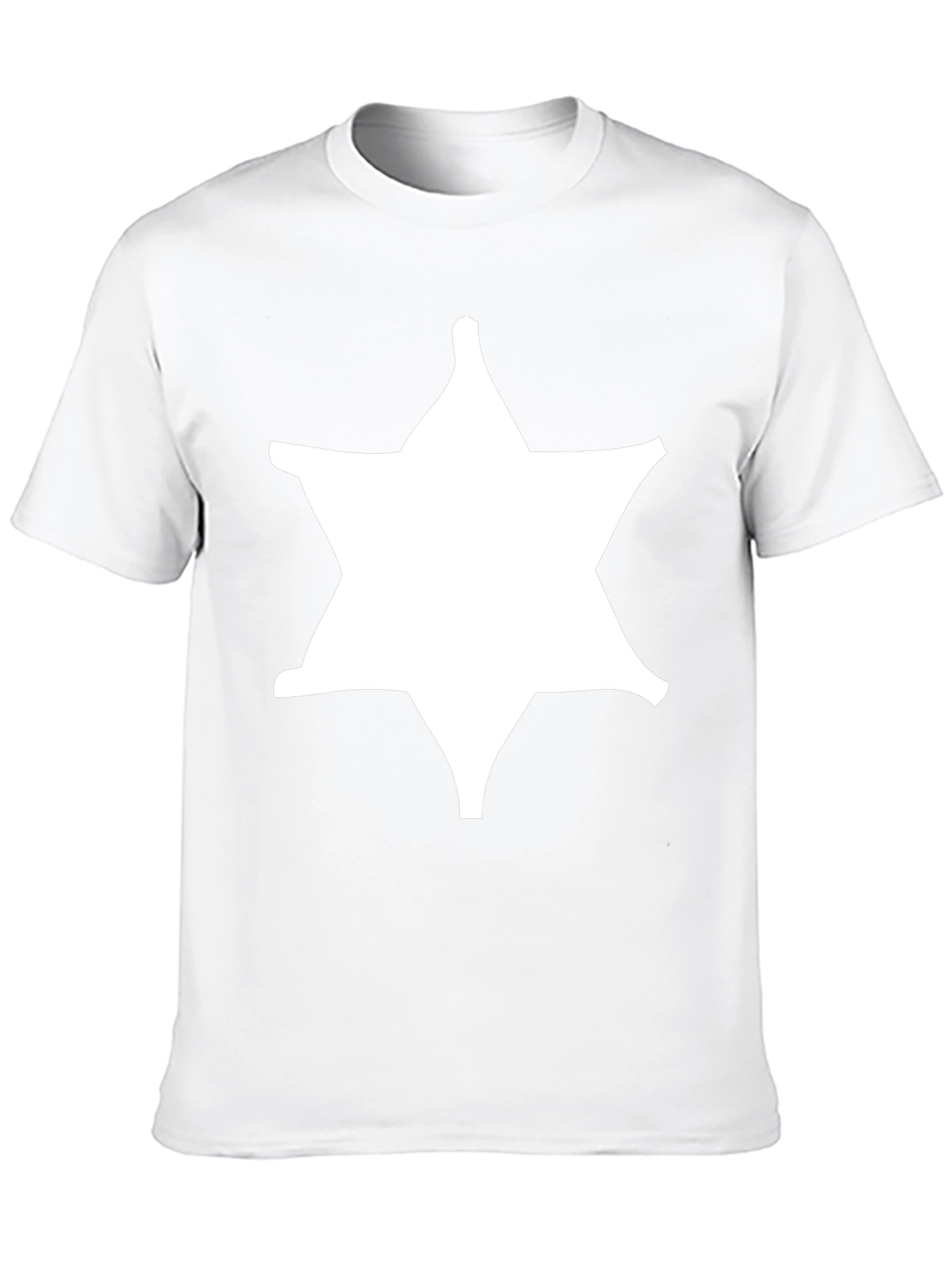 Sheriff Star Graphic Tee - Black Cotton Blend Shirt