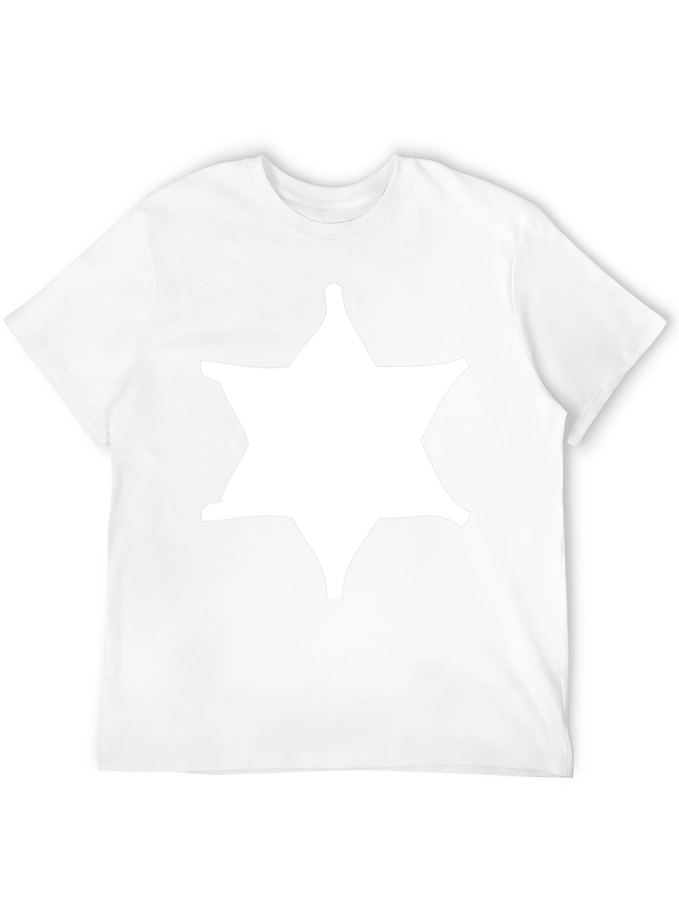 Sheriff Star Graphic Tee - Black Cotton Blend Shirt