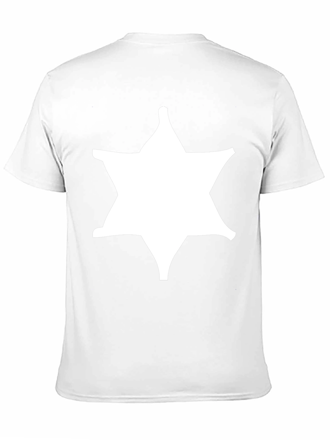 Sheriff Star Graphic Tee - Black Cotton Blend Shirt