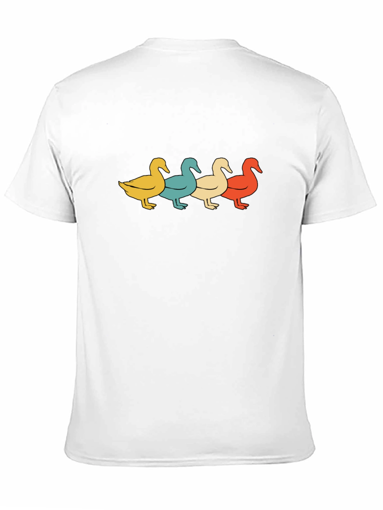Retro Duck T-Shirt: Four Ducks in a Row