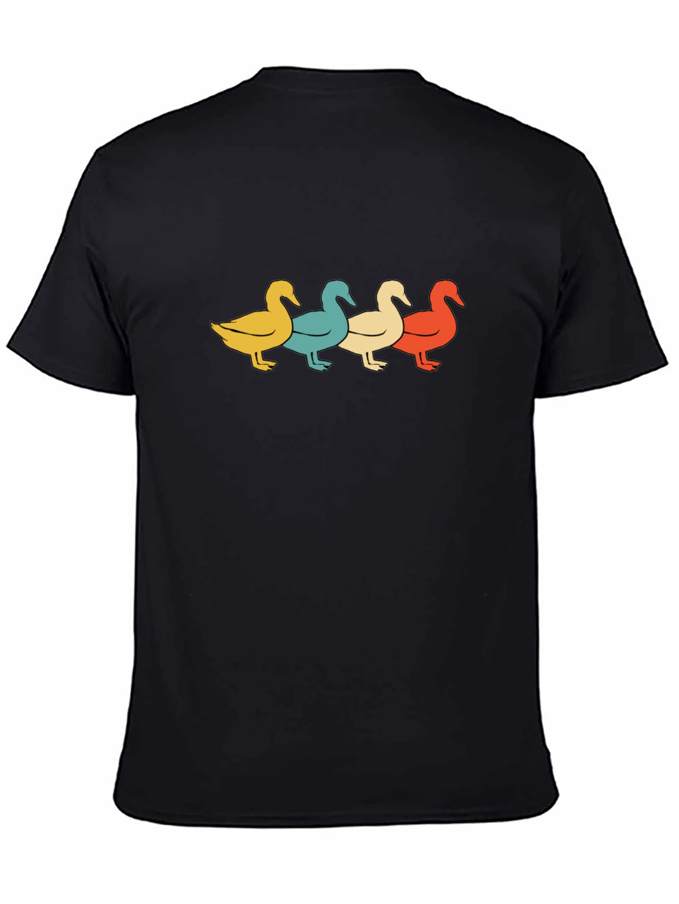Retro Duck T-Shirt: Four Ducks in a Row
