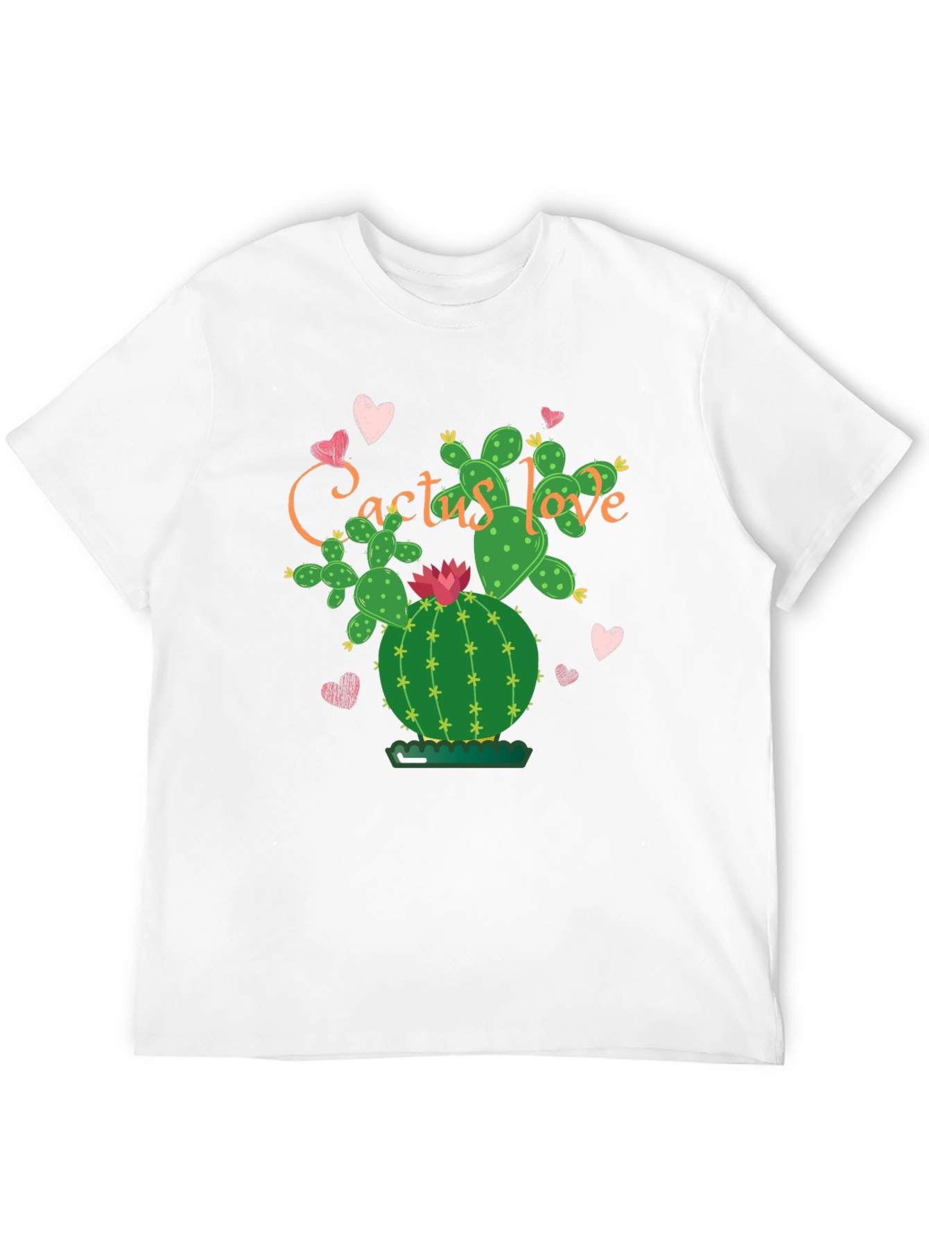 Cactus Love Graphic Tee - Stylish Black T-Shirt