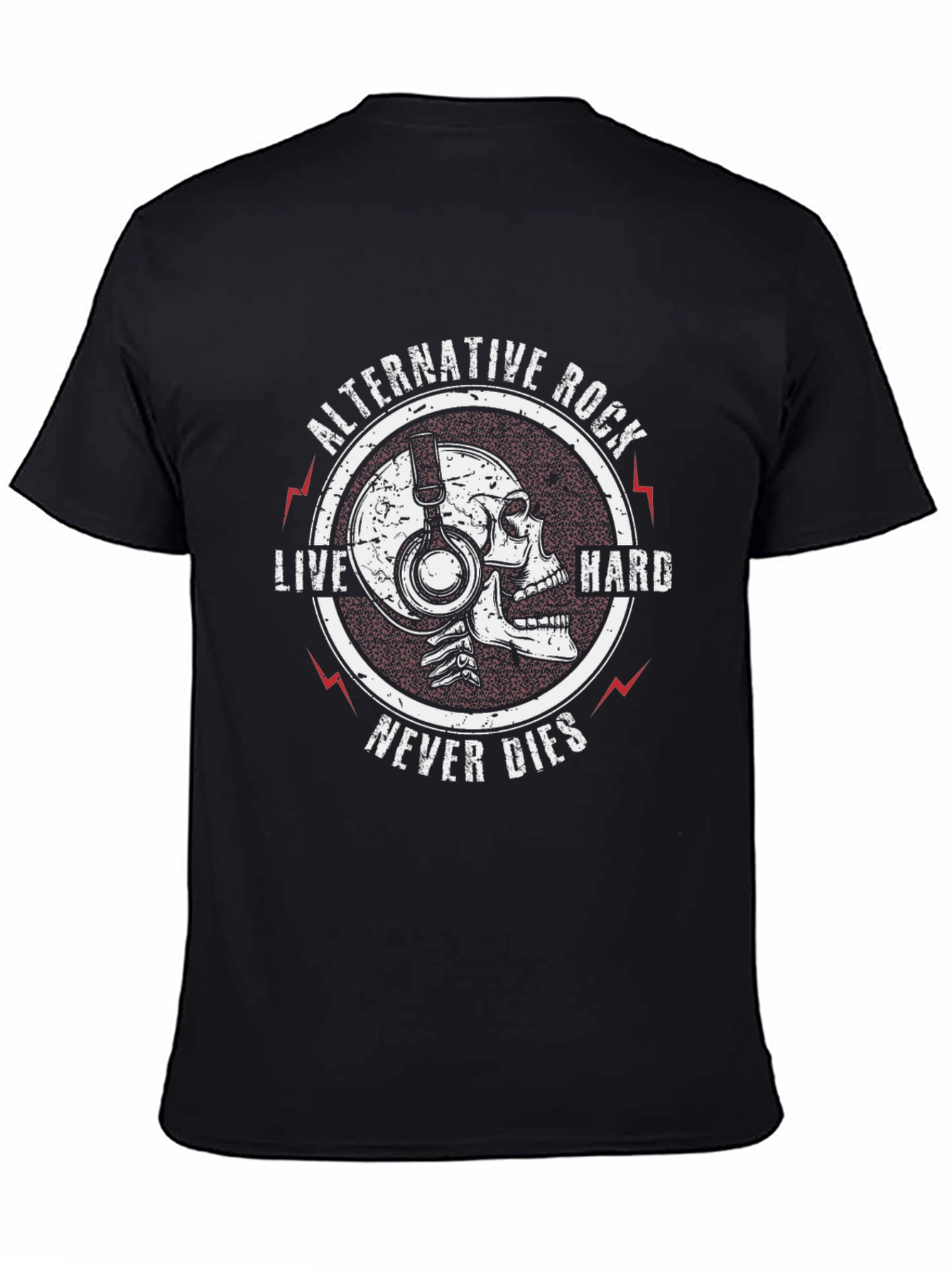 Alternative Rock Skull Graphic T-Shirt