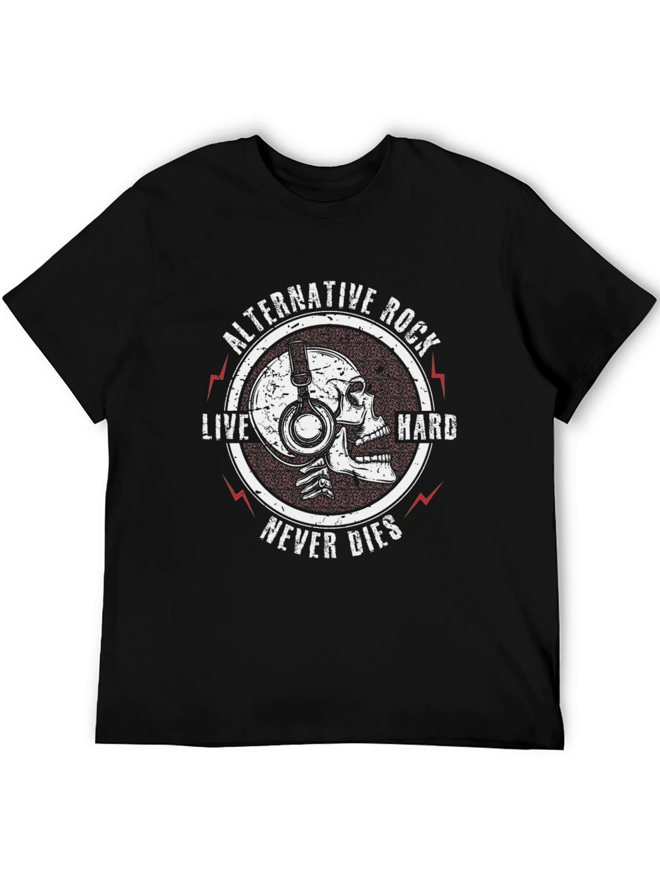 Alternative Rock Skull Graphic T-Shirt