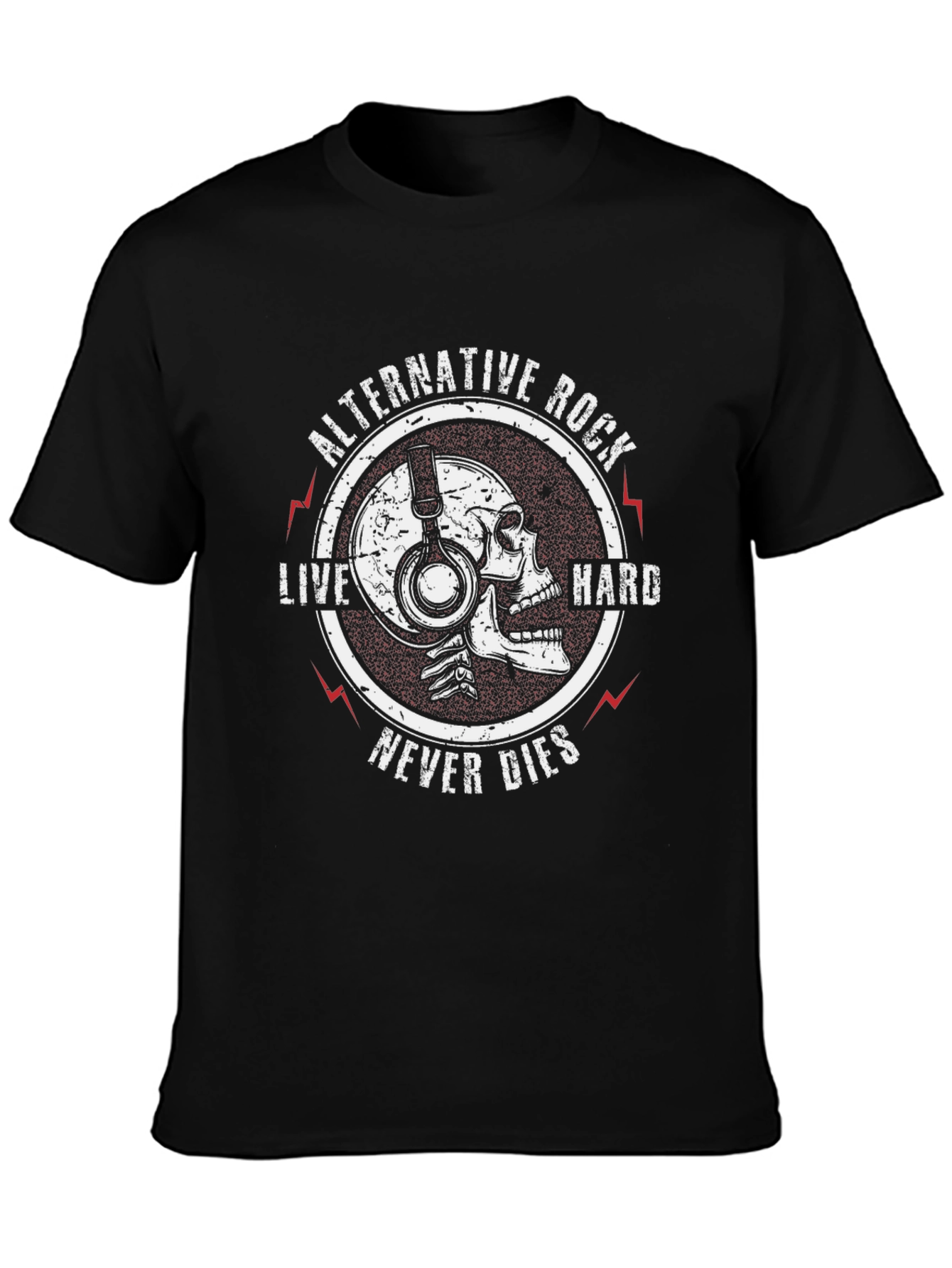 Alternative Rock Skull Graphic T-Shirt