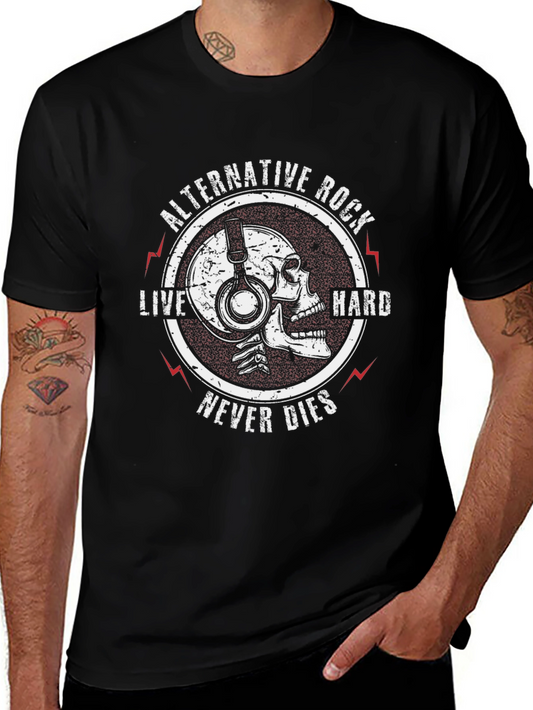 Alternative Rock Skull Graphic T-Shirt