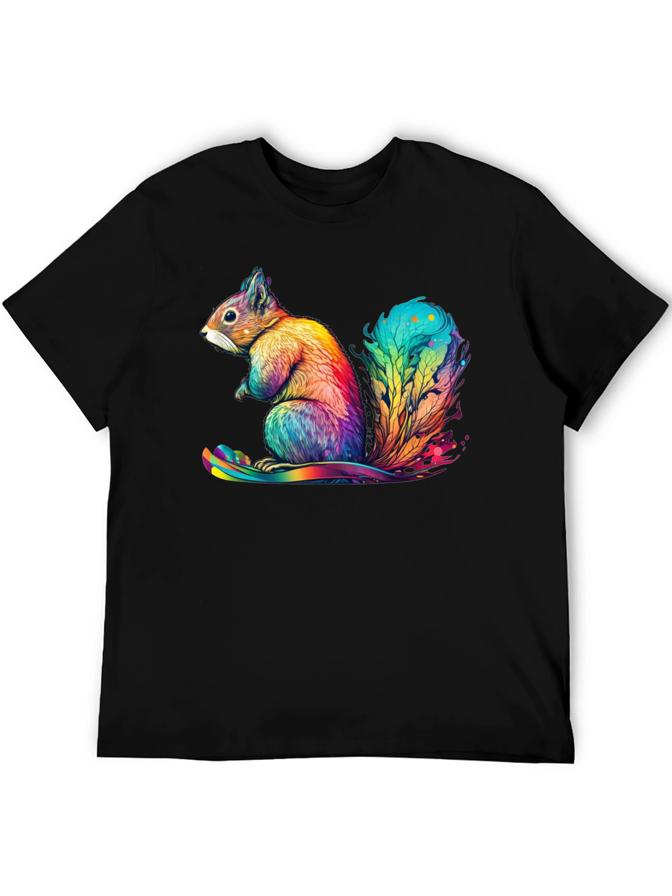 Rainbow Squirrel Graphic T-Shirt