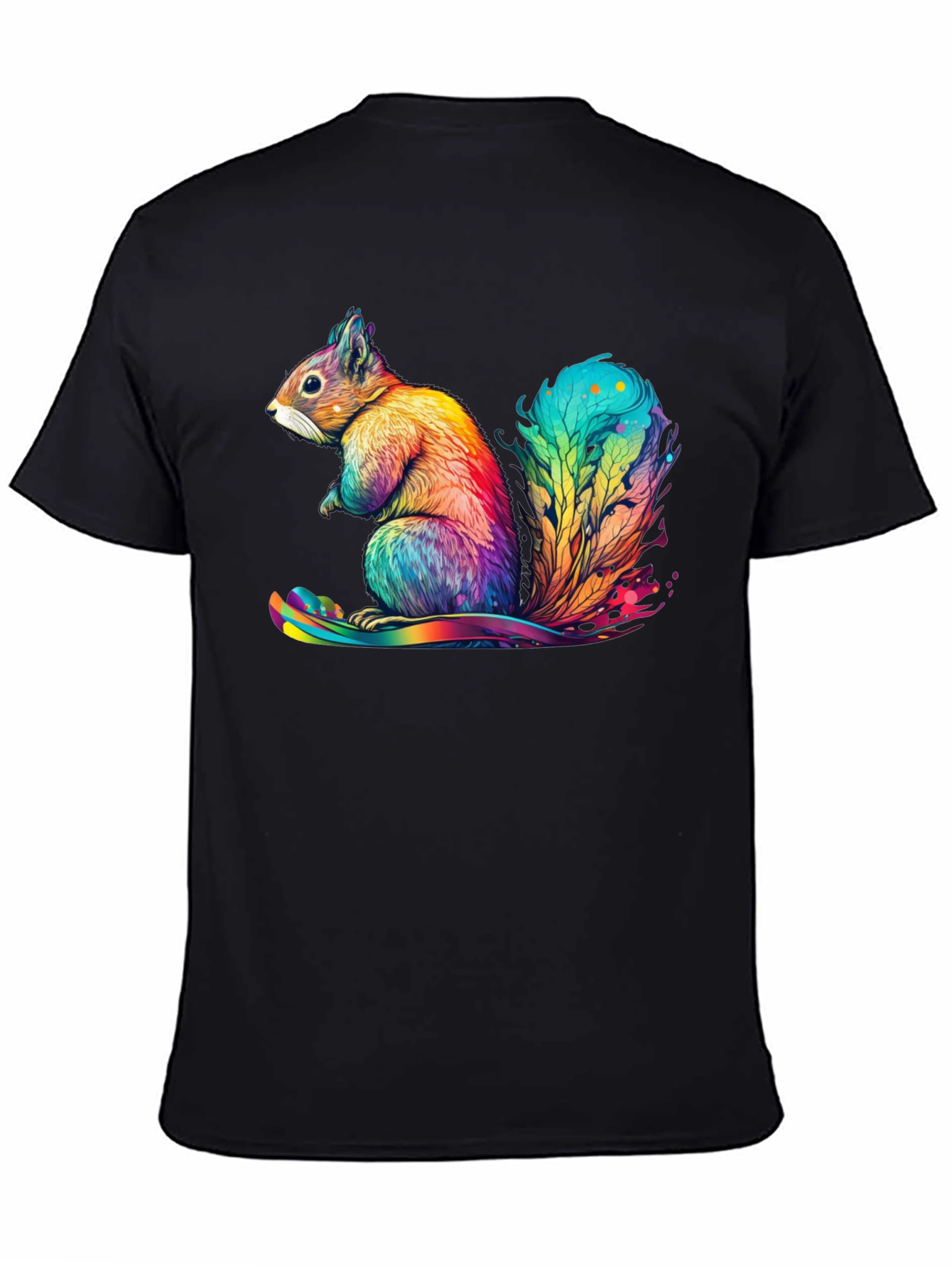 Rainbow Squirrel Graphic T-Shirt