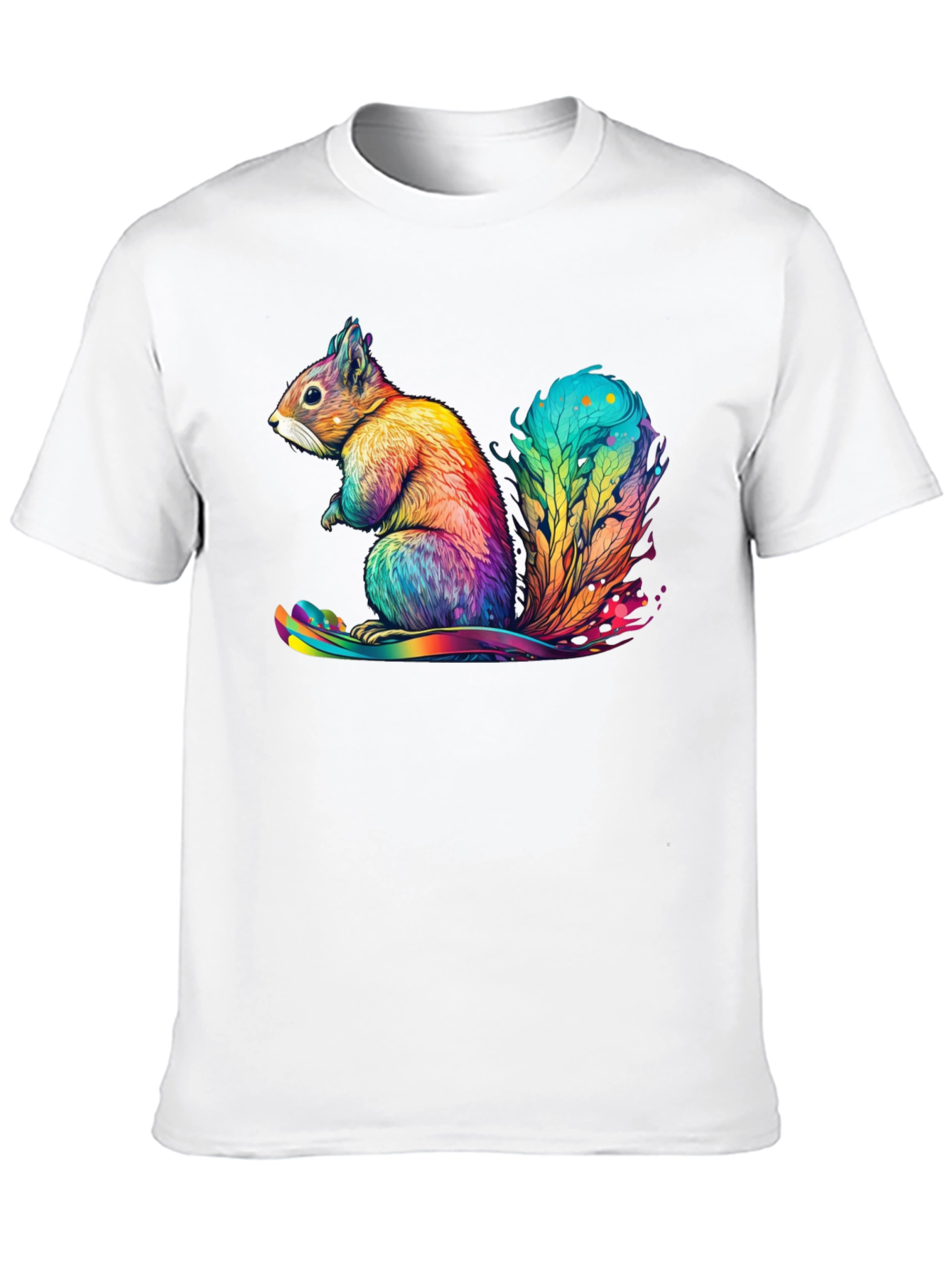 Rainbow Squirrel Graphic T-Shirt