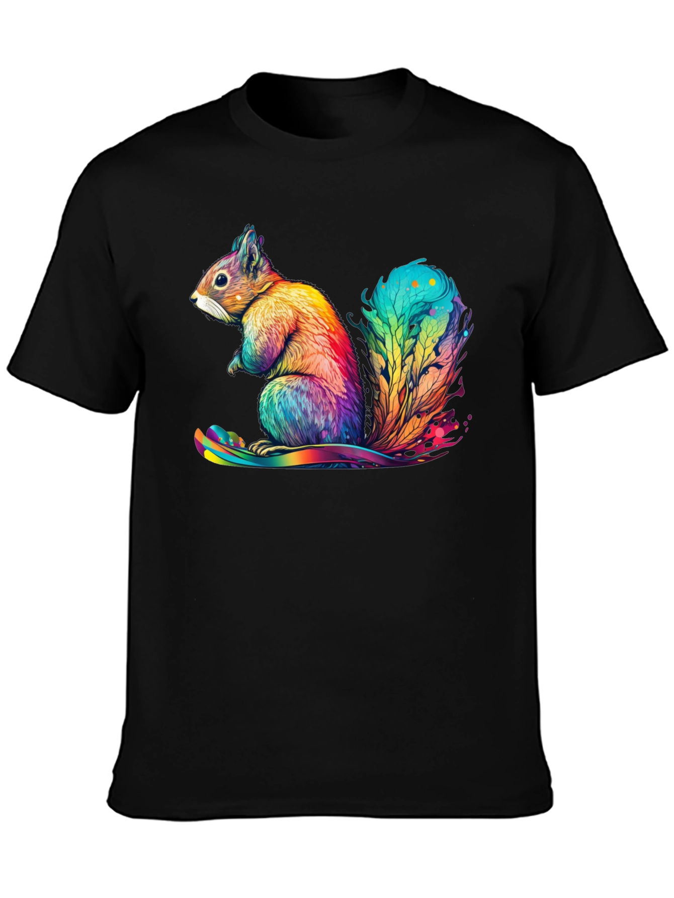 Rainbow Squirrel Graphic T-Shirt