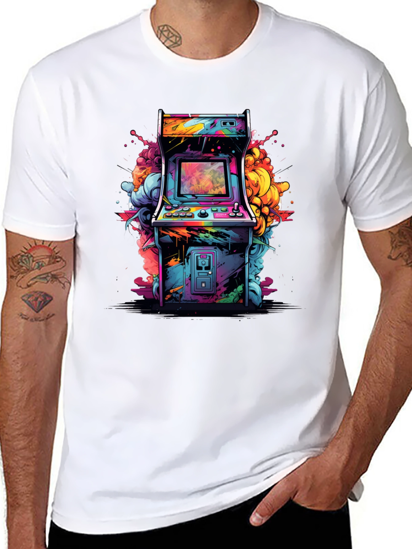 Retro Arcade T-Shirt - Vivid Graphic Tee