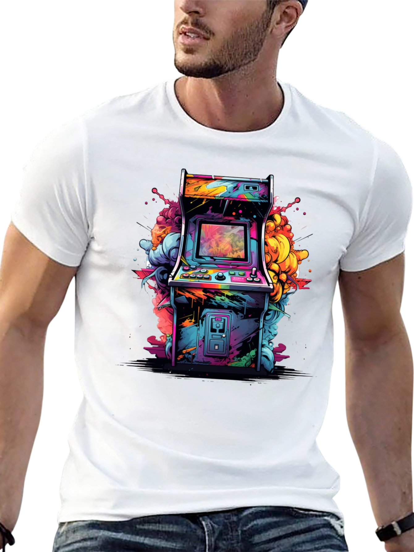 Retro Arcade T-Shirt - Vivid Graphic Tee