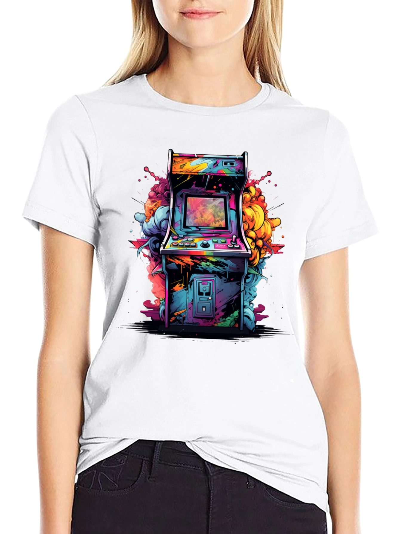 Retro Arcade T-Shirt - Vivid Graphic Tee