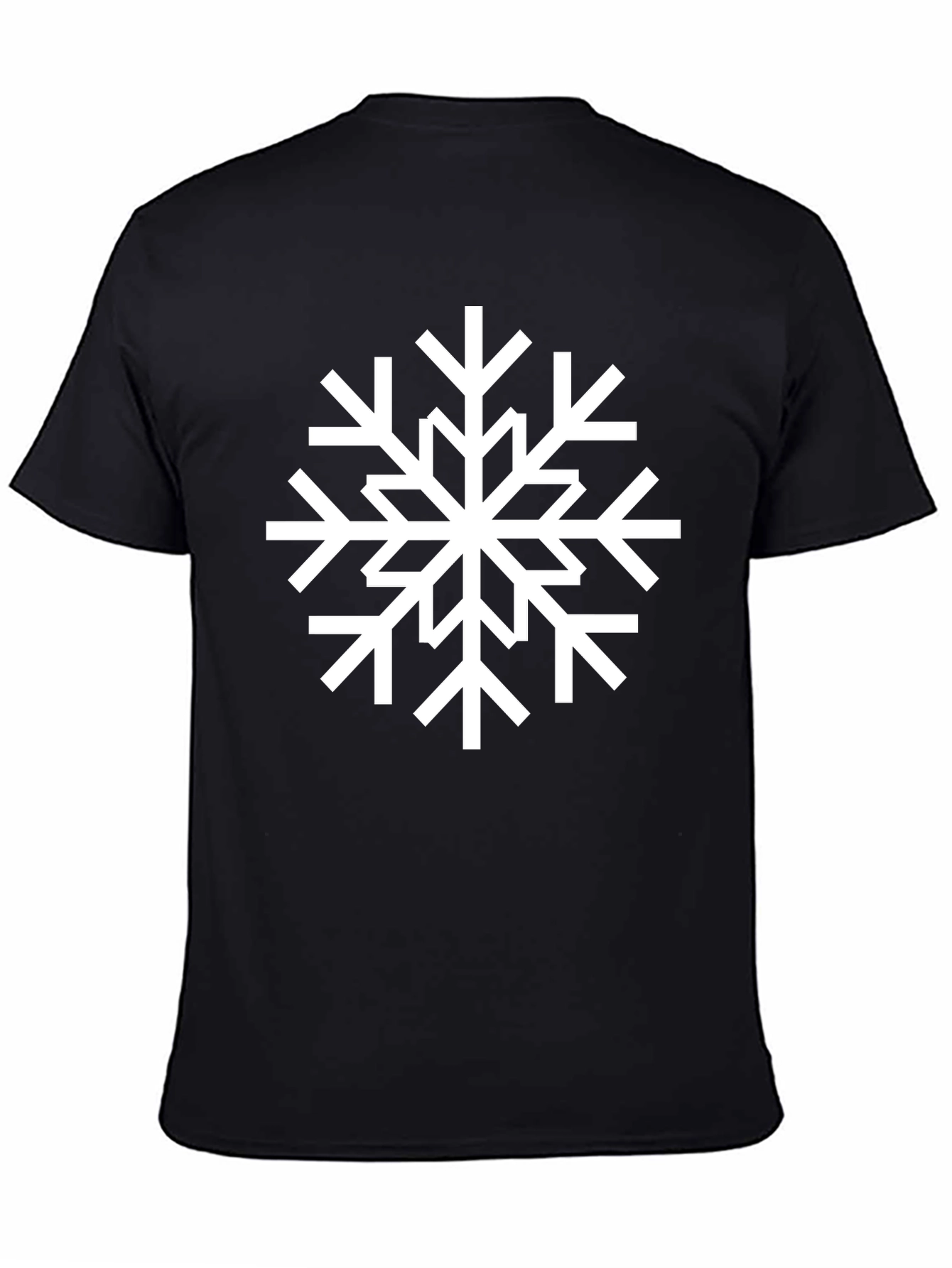 Snowflake Graphic Black T-Shirt - Winter Holiday Apparel