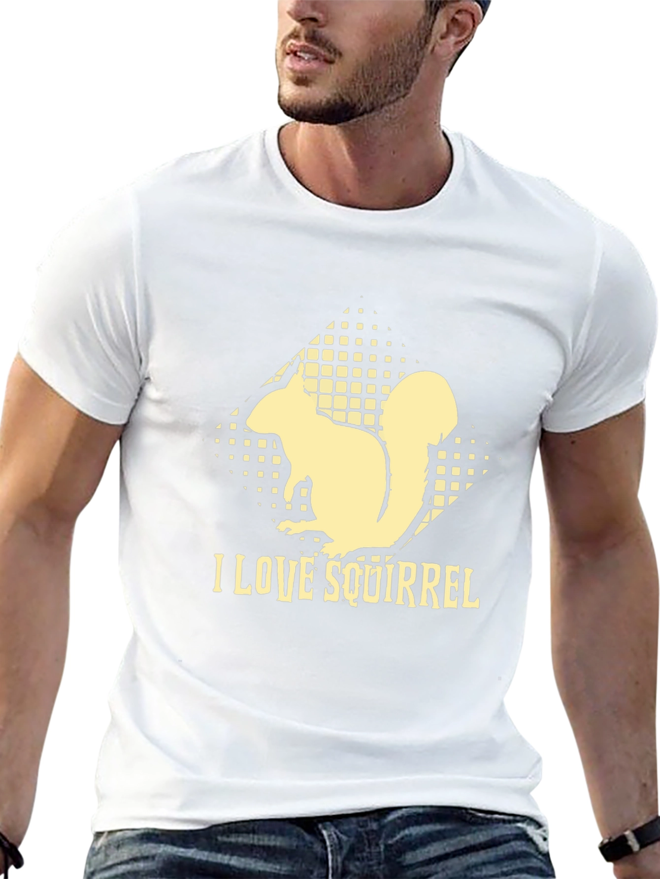 I Love Squirrel Black T-Shirt