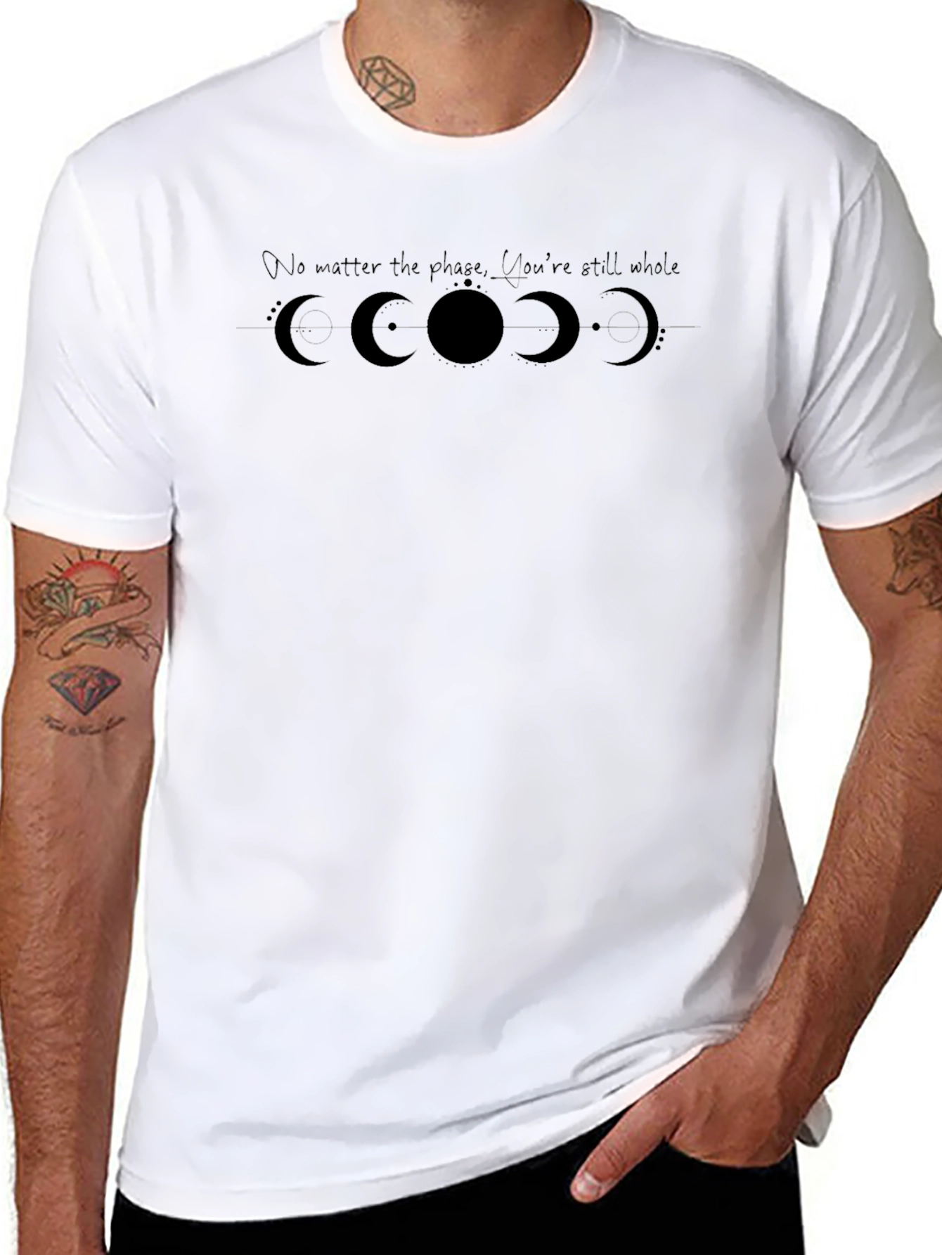 Phases of the Moon Graphic Tee - Inspirational Design