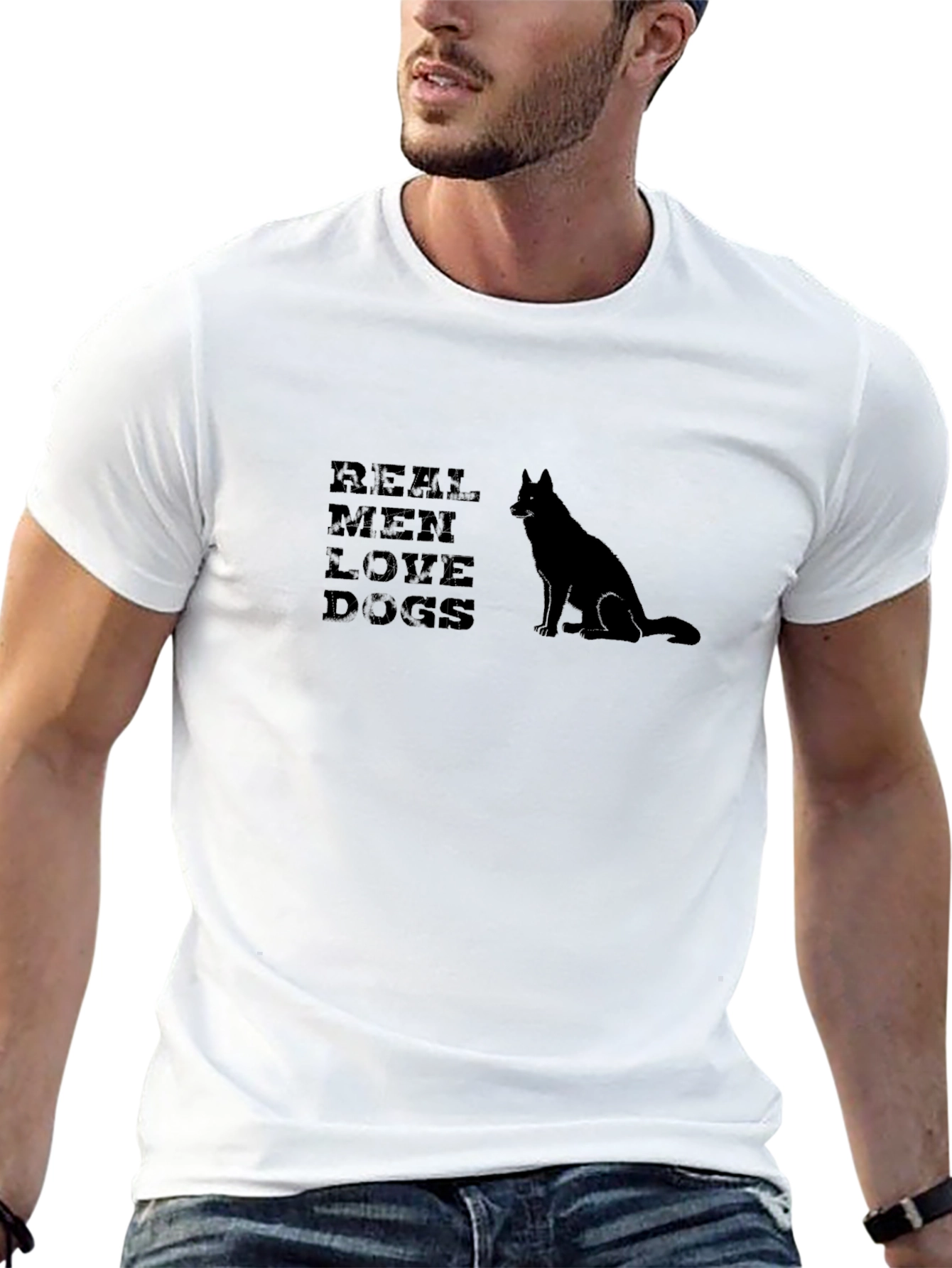 Real Men Love Dogs T-Shirt - Graphic Tee