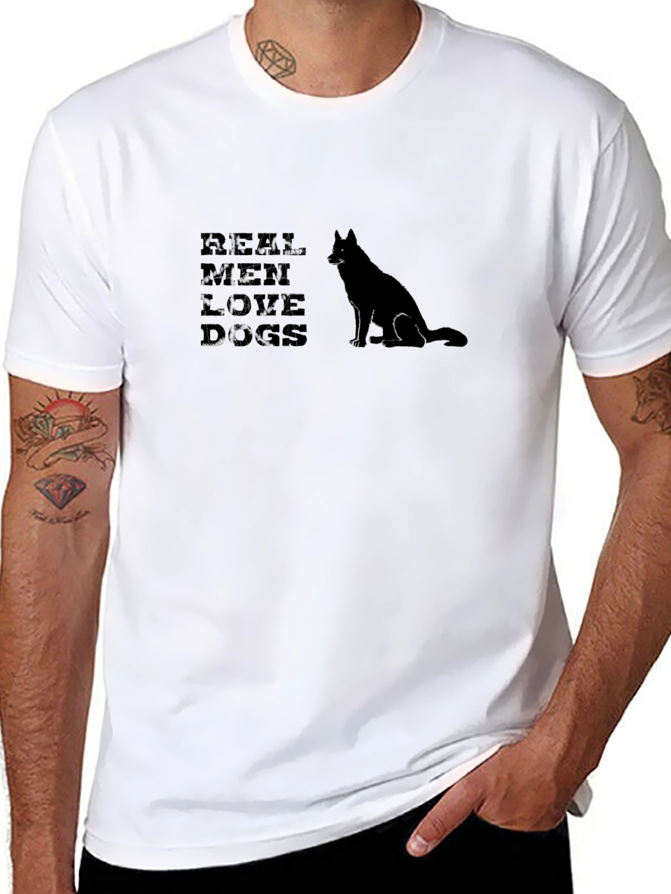 Real Men Love Dogs T-Shirt - Graphic Tee