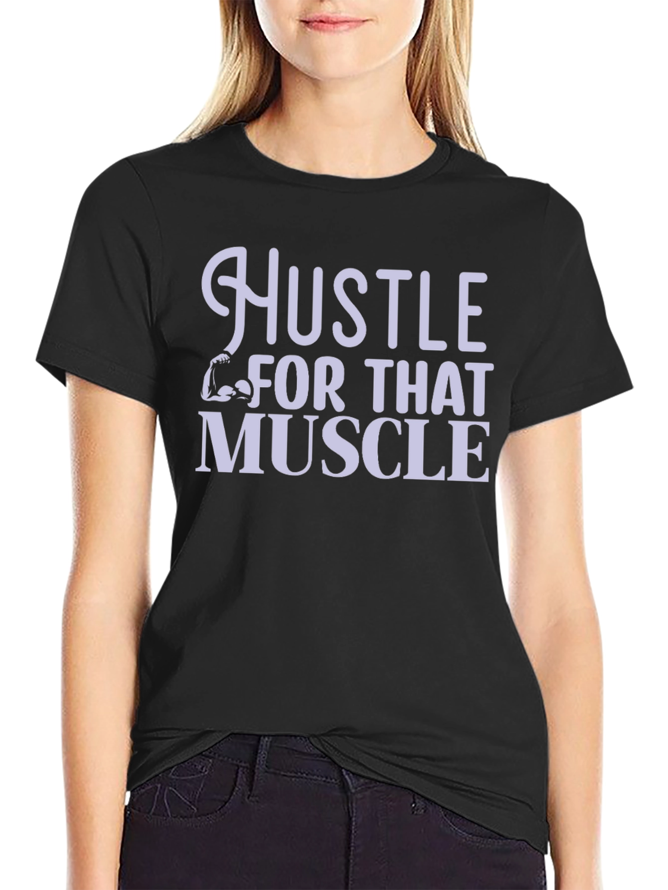 Hustle for That Muscle Black T-Shirt