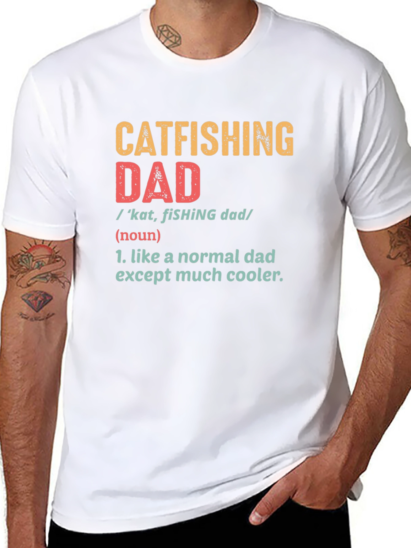 Catfishing Dad T-Shirt - Cool Fisherman Father Tee