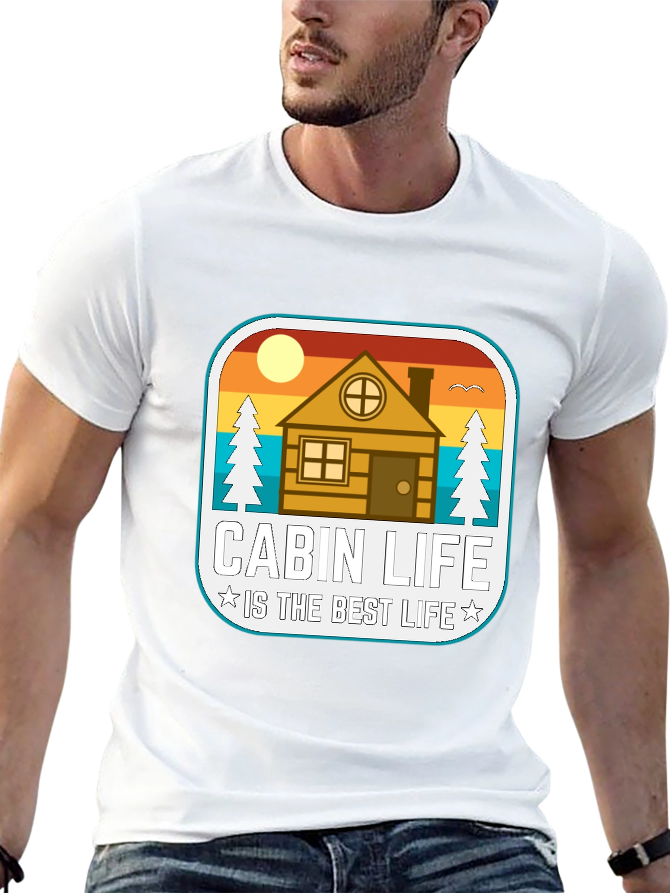 Cabin Life T-Shirt - Best Life Graphic Tee