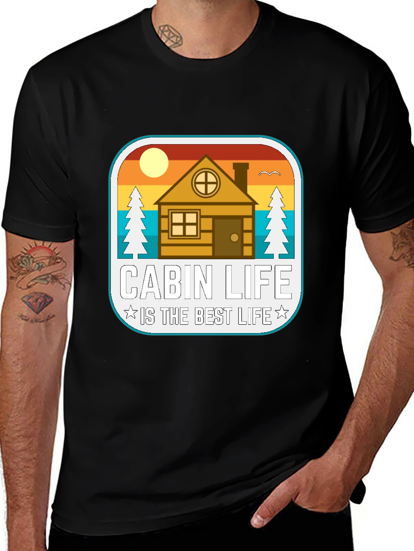Cabin Life T-Shirt - Best Life Graphic Tee