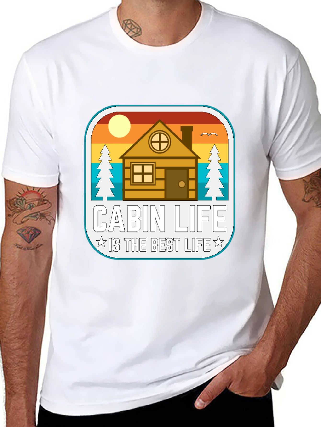 Cabin Life T-Shirt - Best Life Graphic Tee