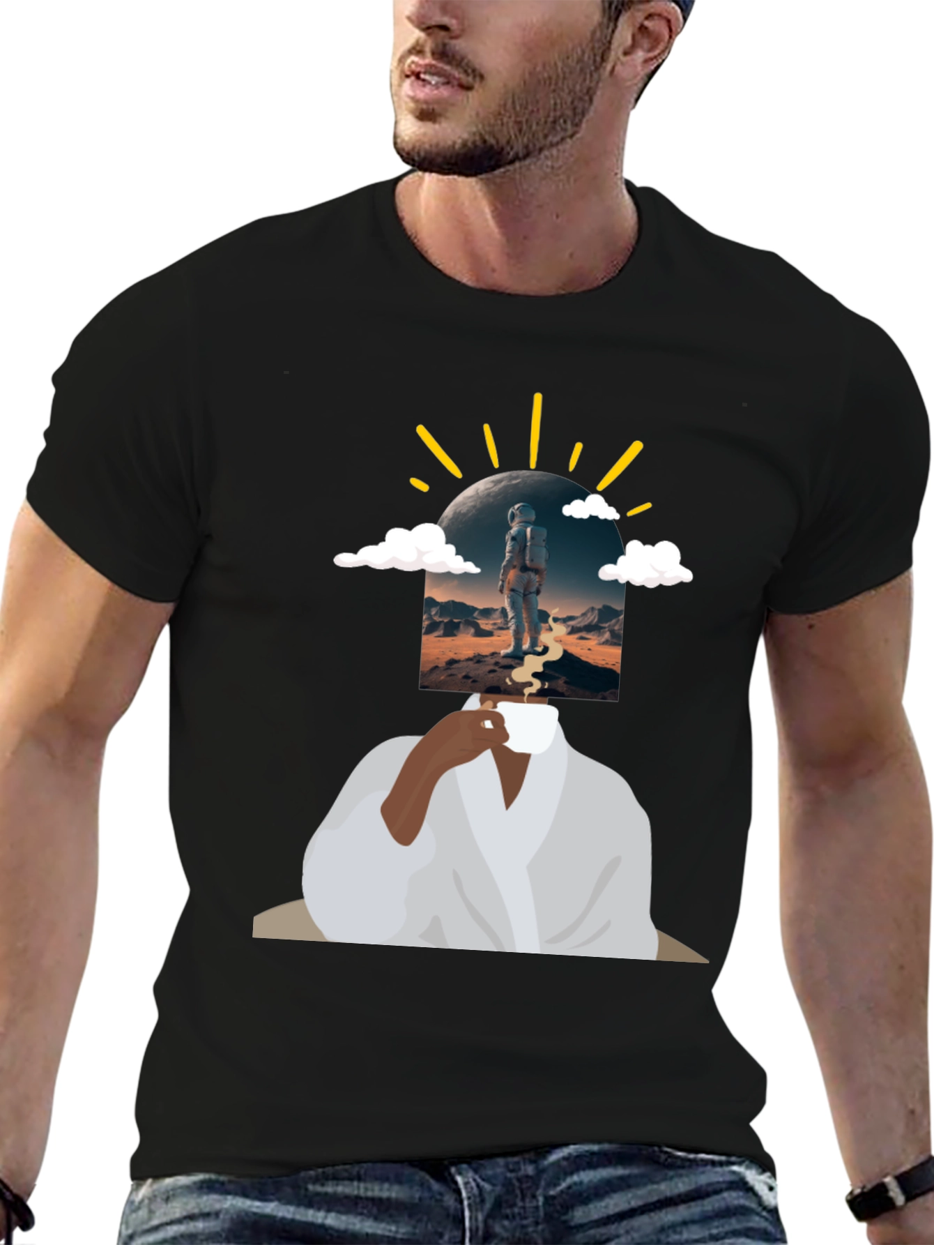 Astronaut Coffee Graphic Tee