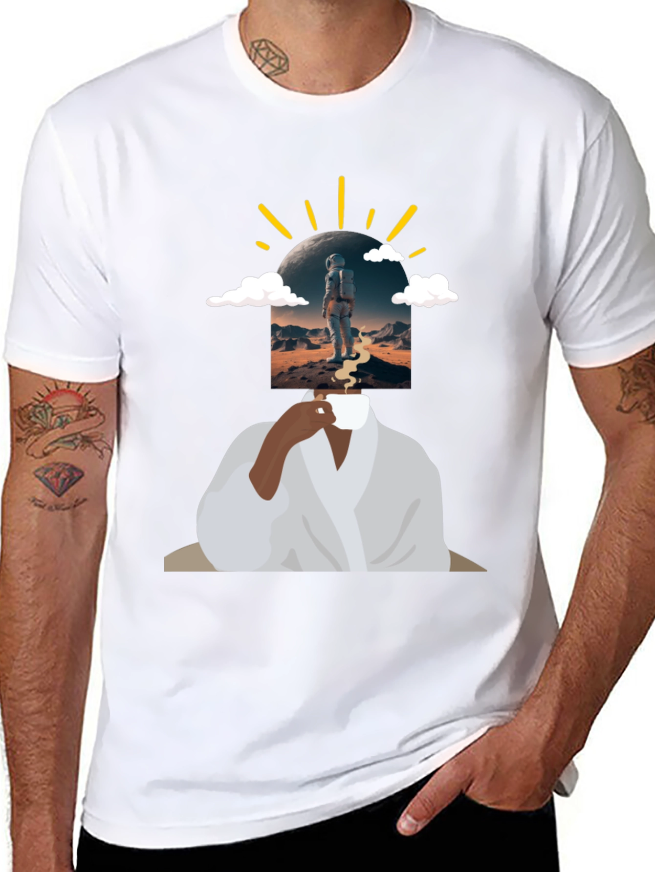 Astronaut Coffee Graphic Tee