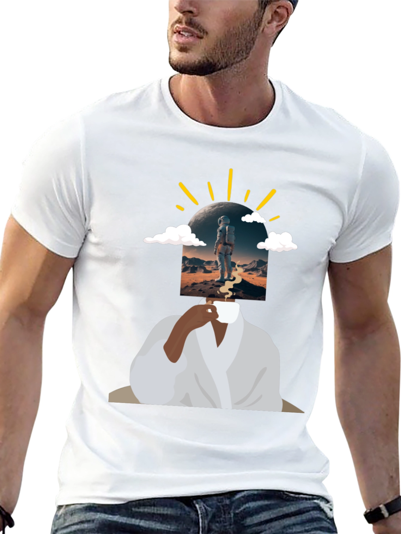 Astronaut Coffee Graphic Tee