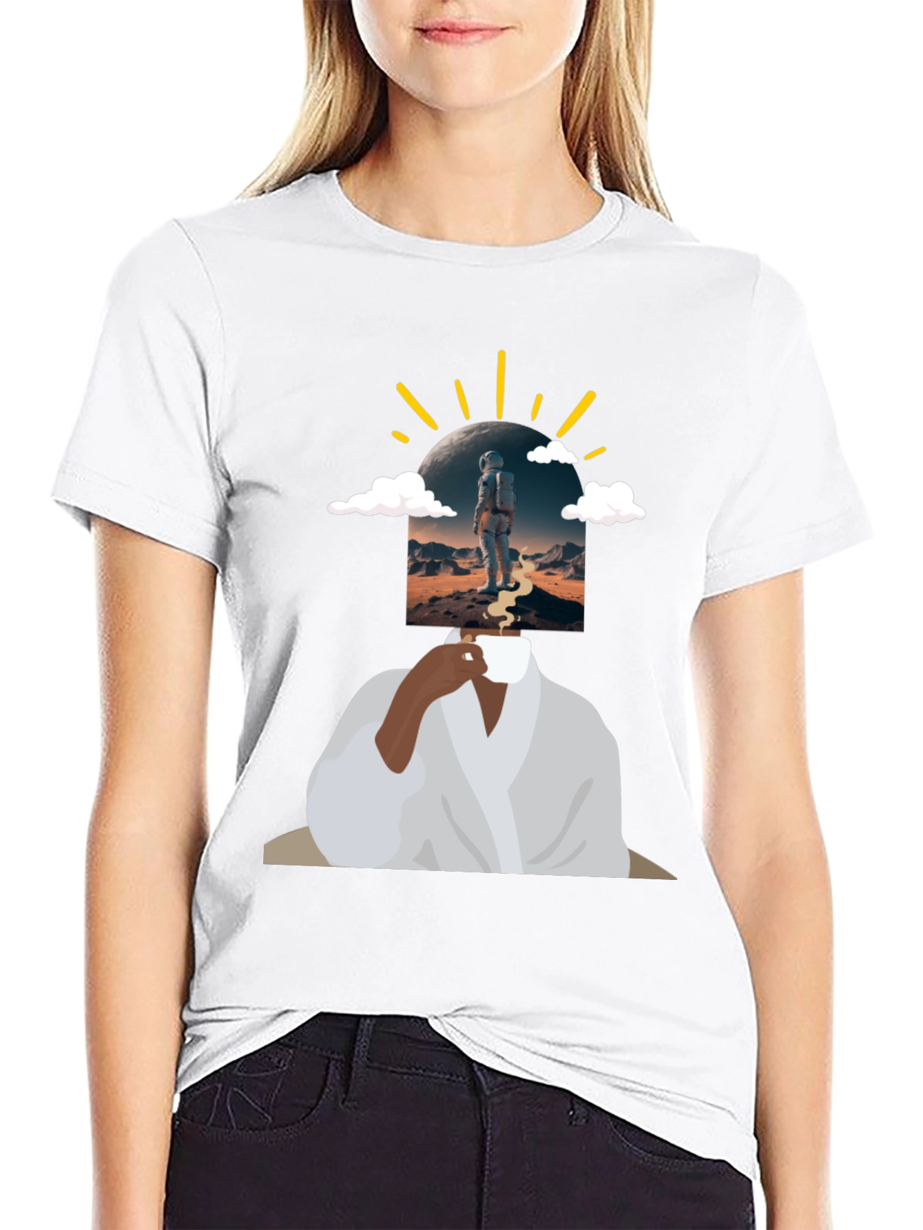 Astronaut Coffee Graphic Tee