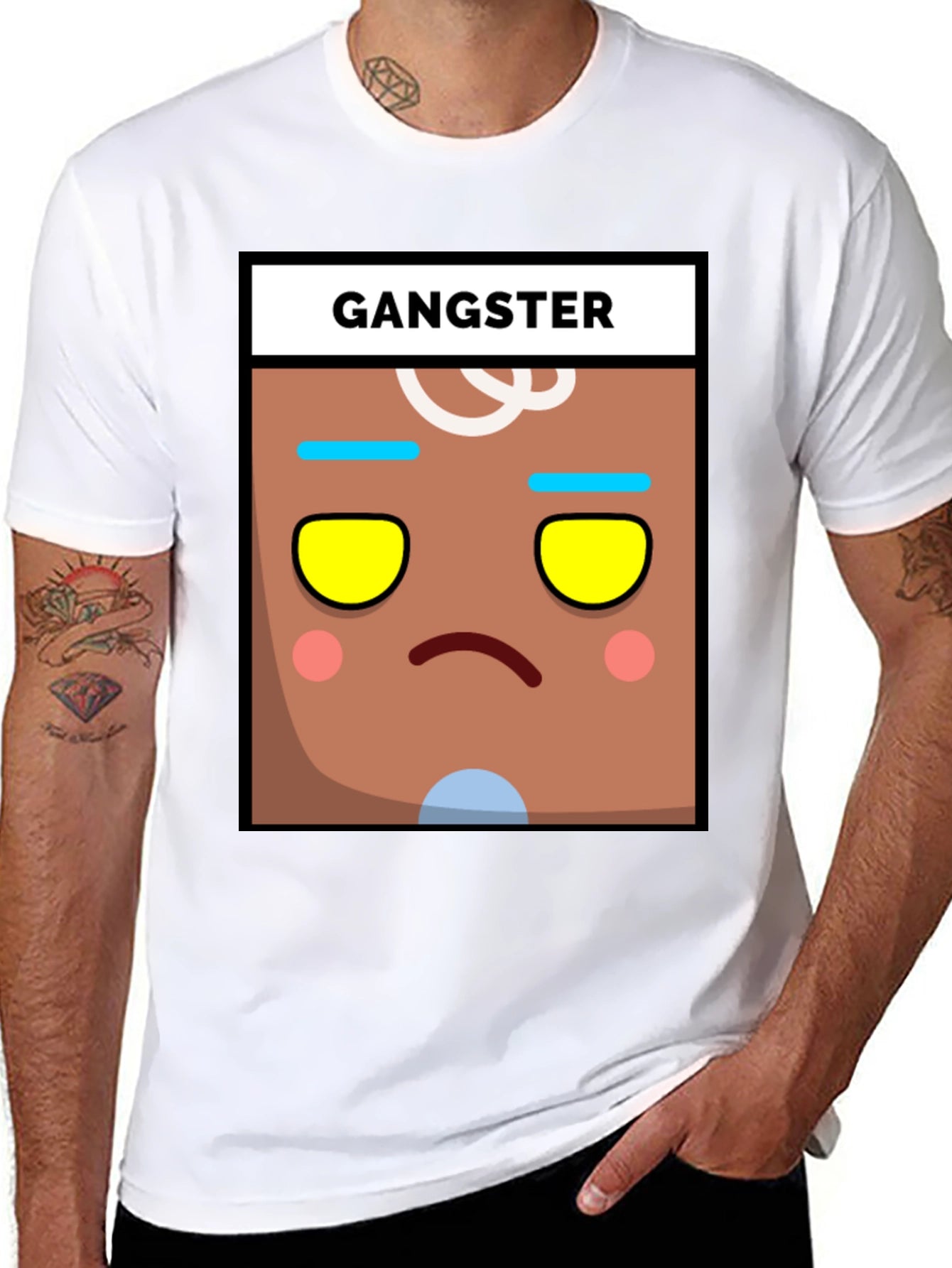 Gangster Gingerbread Man Graphic Tee