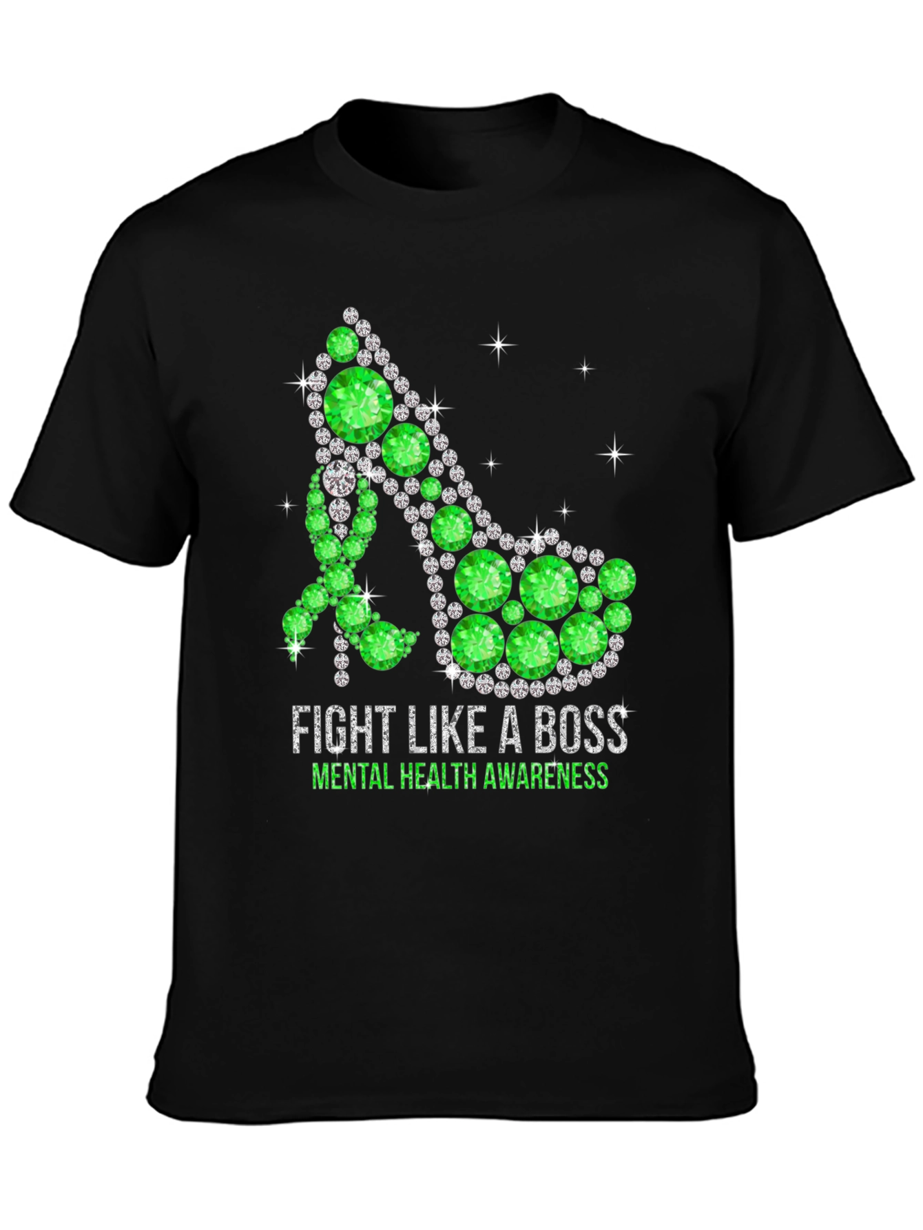 Fight Like A Boss Mental Health Awareness Shoe T-Shirt