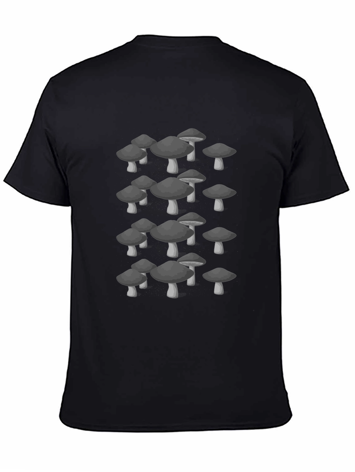 Mushroom Graphic Black T-Shirt