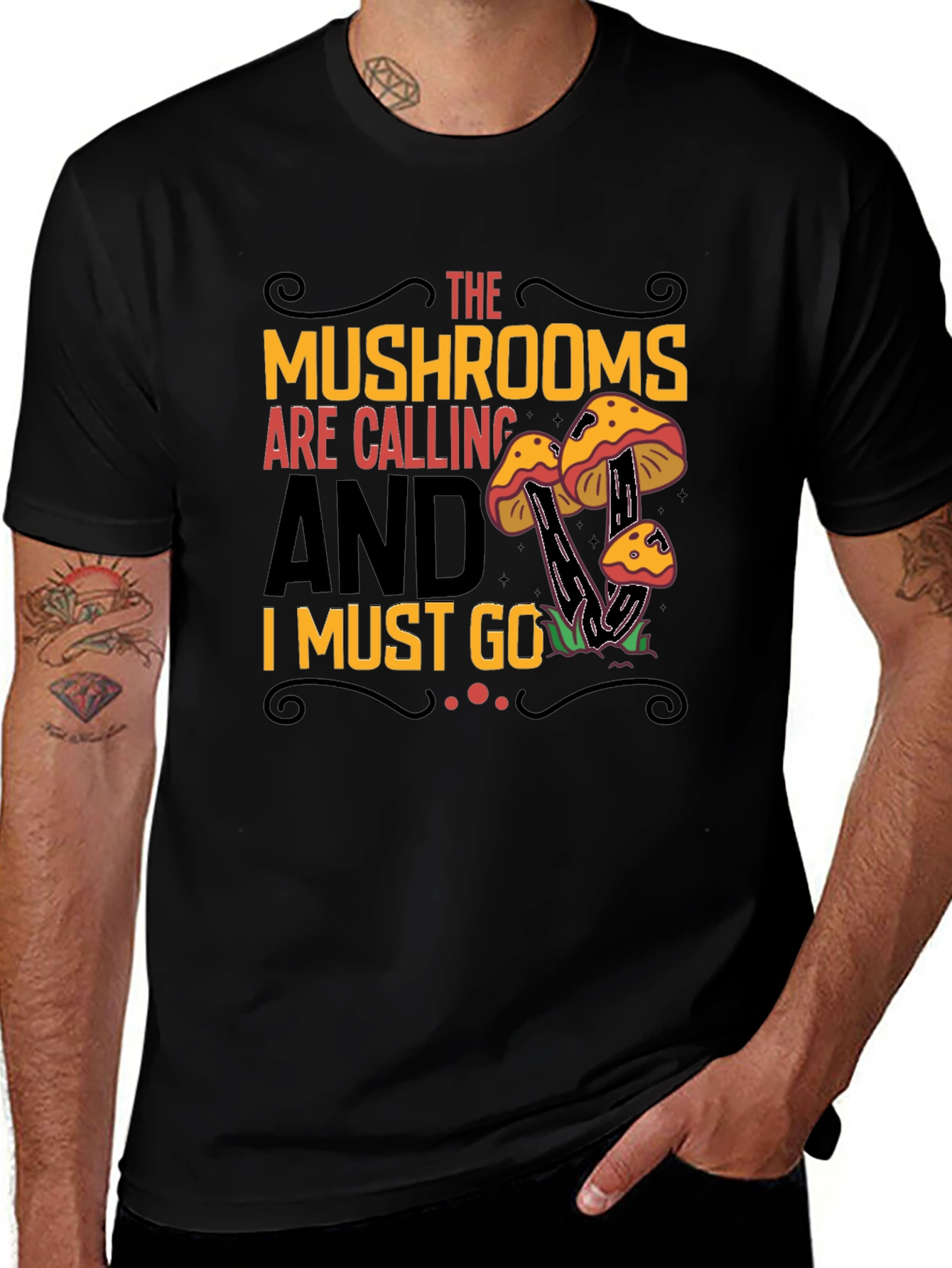 Mushroom Calling Graphic Tee - Nature Lovers Shirt