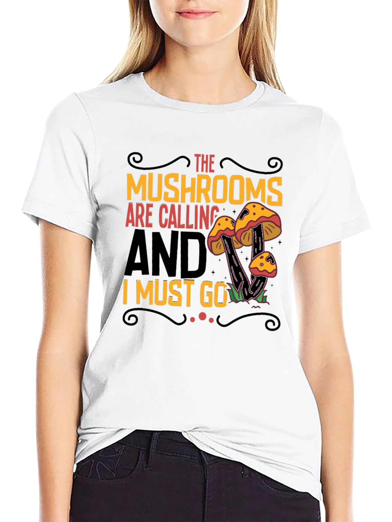 Mushroom Calling Graphic Tee - Nature Lovers Shirt