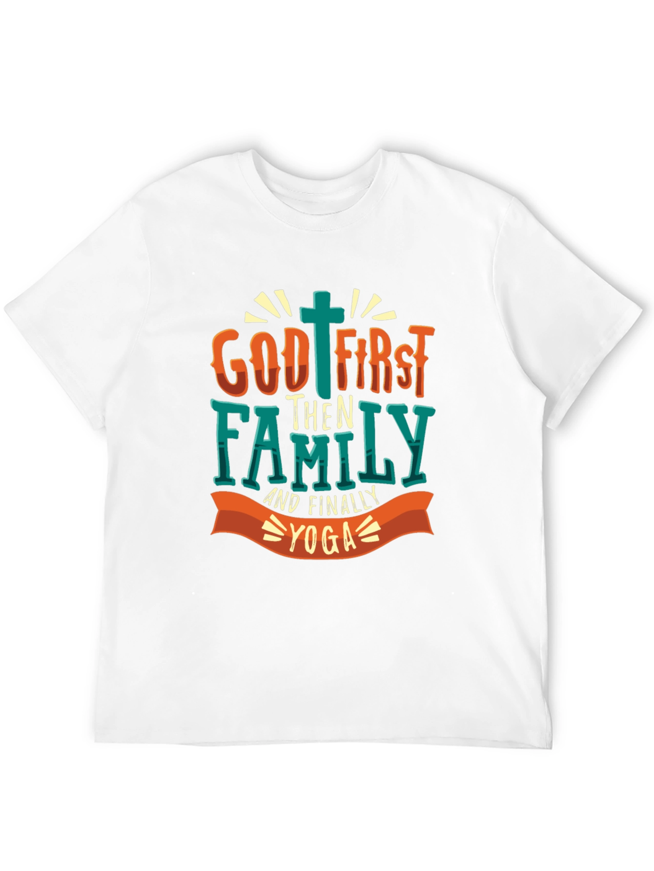 God First Family Yoga T-Shirt - Mens Graphic Tee