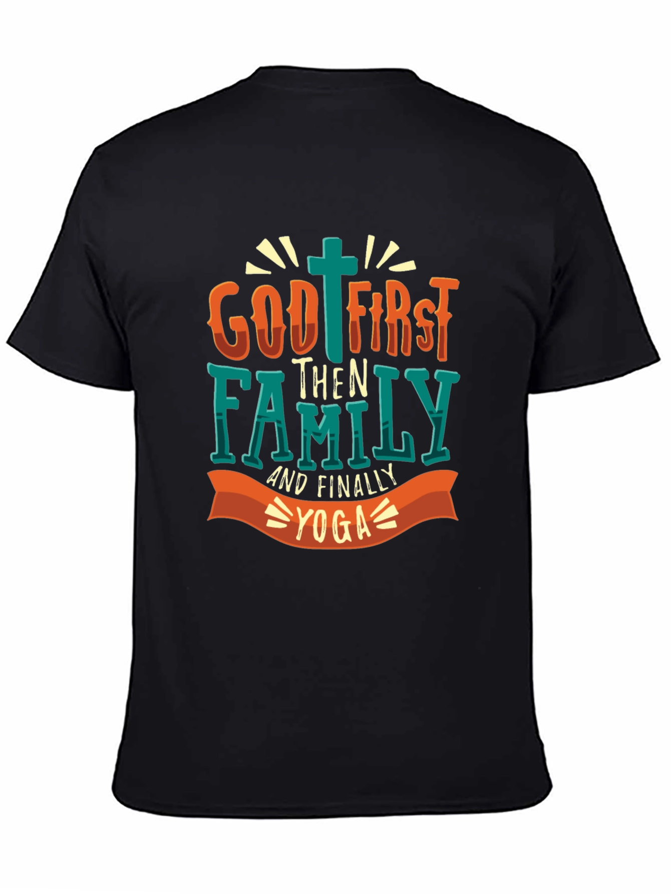 God First Family Yoga T-Shirt - Mens Graphic Tee