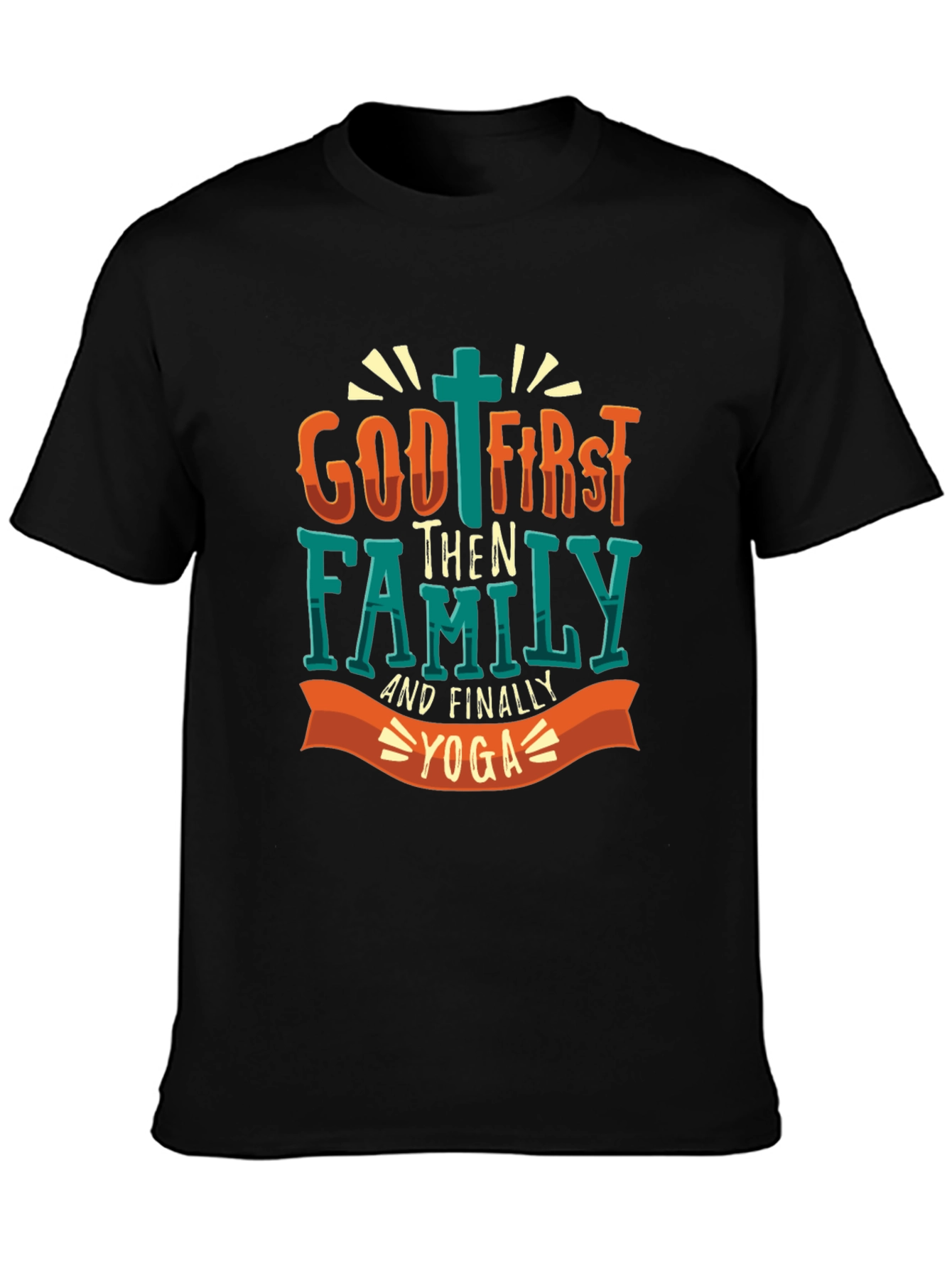 God First Family Yoga T-Shirt - Mens Graphic Tee