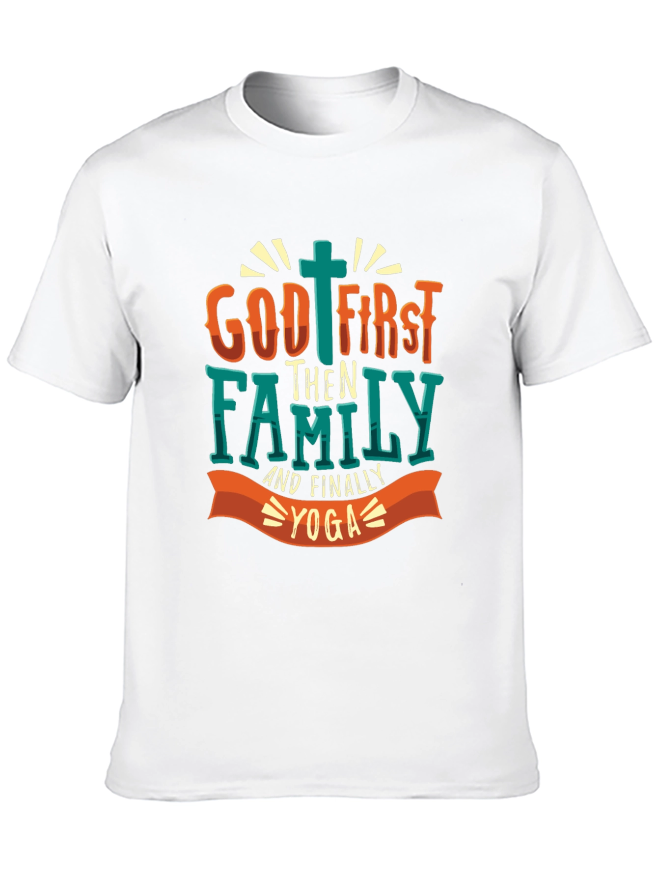 God First Family Yoga T-Shirt - Mens Graphic Tee