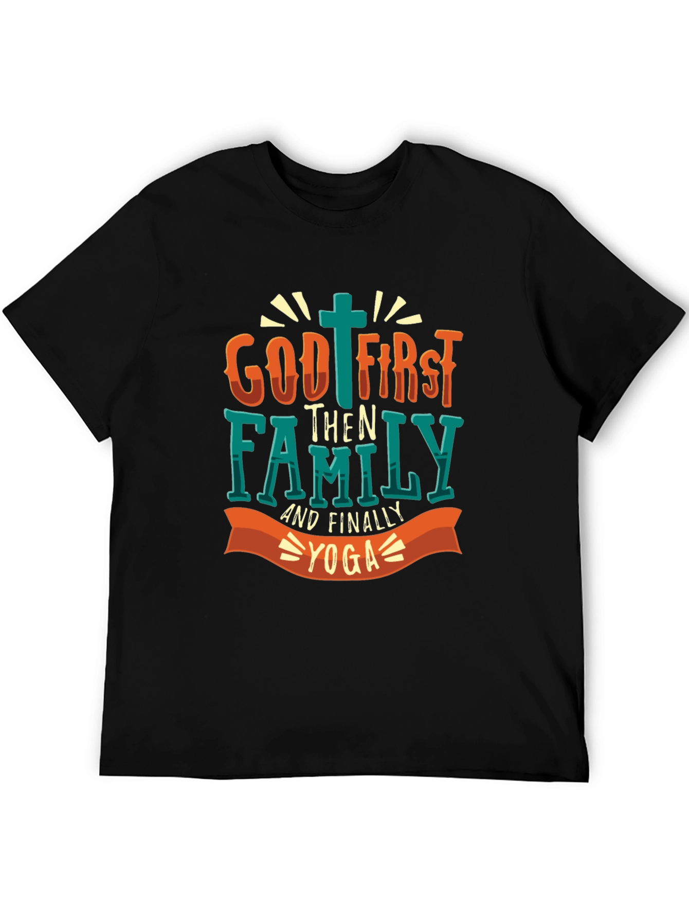 God First Family Yoga T-Shirt - Mens Graphic Tee