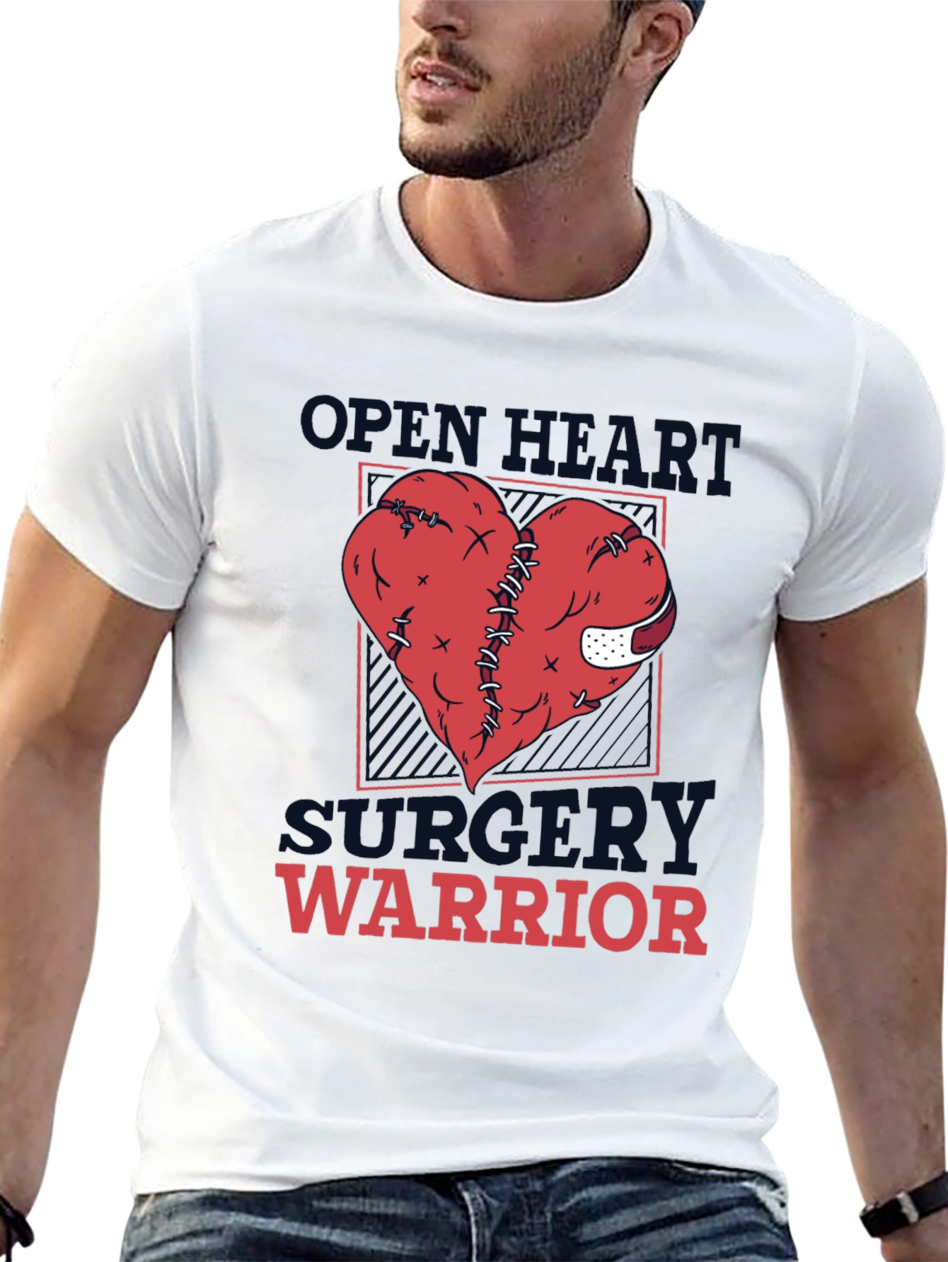 Open Heart Surgery Warrior Graphic T-Shirt